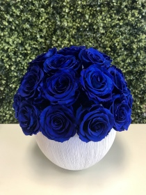 Rose Ball Royal Blue Preserved Roses