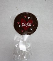 valentine chocolate lollipop