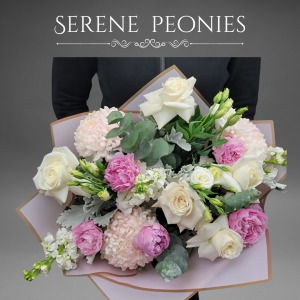 Serene Peonies Luxury Hand-Tied Bouquet