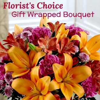 Florist's Wrapped Bouquet (Orange)