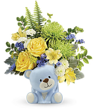 The Joyful Blue Bear Bouquet