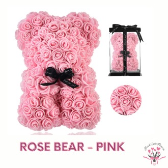 Rose Teddy Bear (Light Pink)