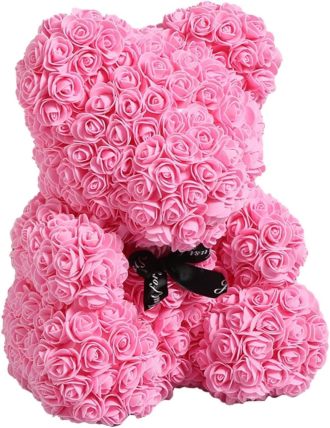 Rose Teddy Bear (Large - Light Pink)
