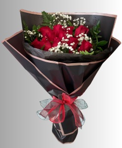Dozen Red Roses Bouquet in special wrapping