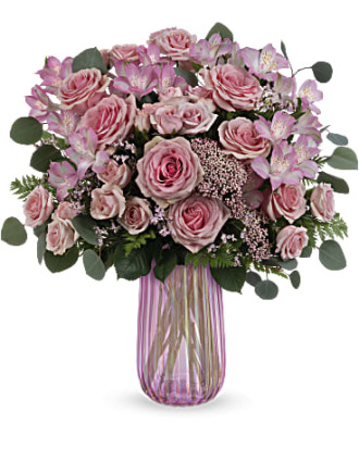  Teleflora's Rosy Iridescence Bouquet