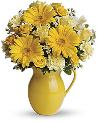  Teleflora's Sunny Day Pitcher of Cheer
