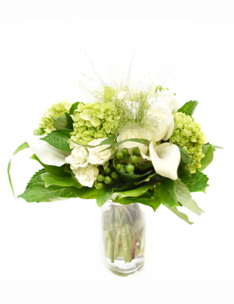 The white and green bouquet