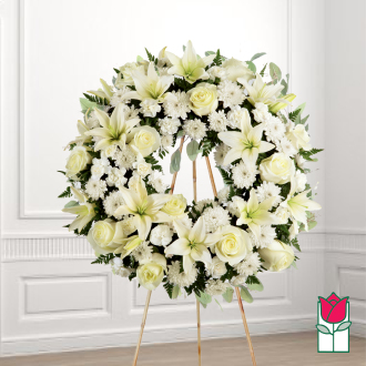 Treasured funeral wreath delivery in honolulu hawaii funeral florist flowers 