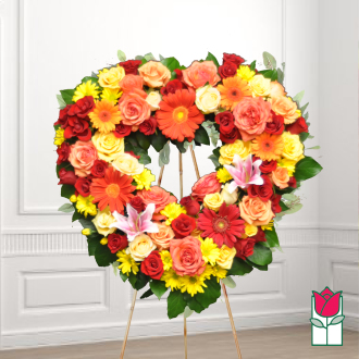 Alewa funeral heart wreath delivery in honolulu hawaii funeral florist flowers 