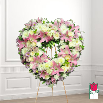 Kaluna heart funeral heart wreath delivery in honolulu hawaii funeral florist flowers 