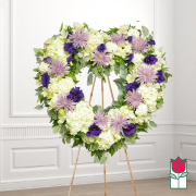 Hapuna funeral heart wreath delivery in honolulu hawaii funeral florist flowers 