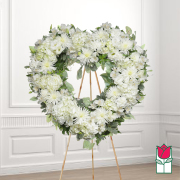 Naupaka funeral heart wreath delivery in honolulu hawaii funeral florist flowers 