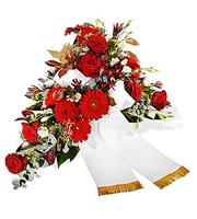 Funeral / Sympathy Bouquet with Ribbon