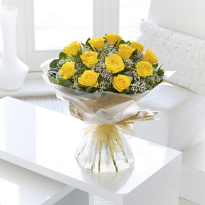 Yellow Rose Hand-Tied