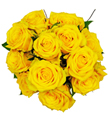 Affection - 12 Yellow Roses
