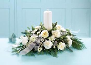 The FTD® Wintergarden Candle™ Centerpiece