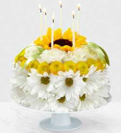 Birthday Smiles Floral Cake