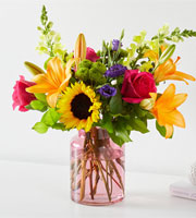 Best Day Bouquet in Blush Vase - Deluxe