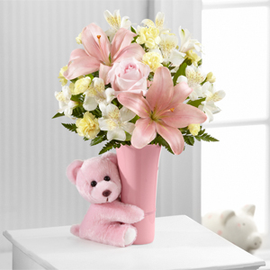 The FTD® Baby Girl Big Hug™ Bouquet