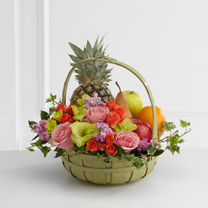 The FTD Rest in Peace Fruit & Flowers Basket