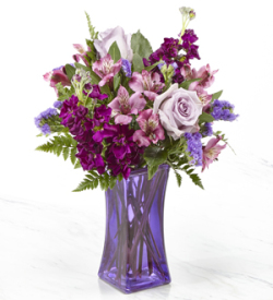 The FTD Purple Presence Bouquet- VASE INCLUDED