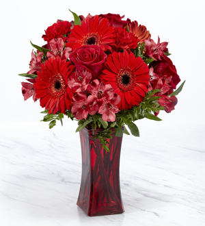 The FTD® Red Reveal™ Bouquet- VASE INCLUDED
