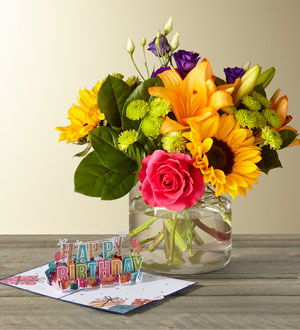 Best Day Bouquet & Lovepop® Birthday Pop–Up Card