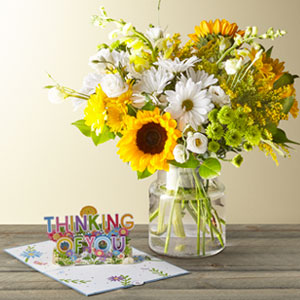 Bouquet Hello Sunshine et Carte à Déplier Lovepop®