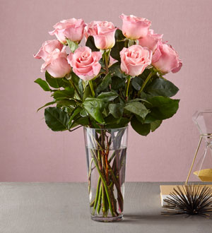 Bouquet de Roses Rose Longues Tiges