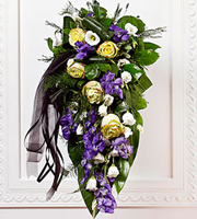 Funeral Spray with Ribbon
