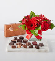 Red Hot Bouquet and Chocolates