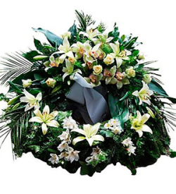Wreath in Pastel Colors (with ribbon)