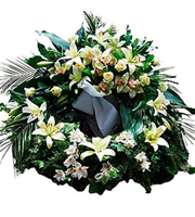 Wreath in Pastel Colors (with ribbon)