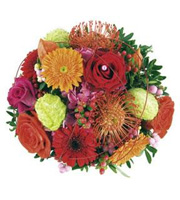 Bouquet of Mixed Flowers Coloured