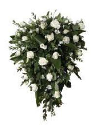 Funeral Spray with Mixed White Cut Flowers