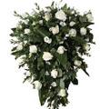 Funeral Spray with Mixed White Cut Flowers