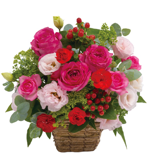 Arrangement in Pink and Red