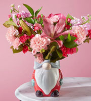 The Candy Box Bouquet with Gnome Vase