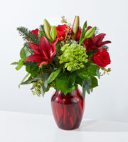 Merry Days Bouquet in Red Vase