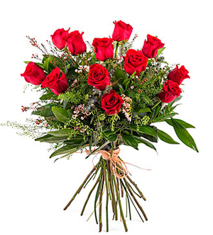 12 Long-stemmed Red Roses
