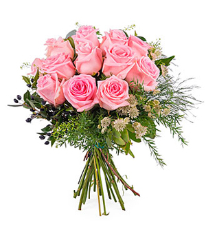 12 Short-stemmed Pink Roses