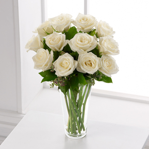The FTD® White Rose Bouquet