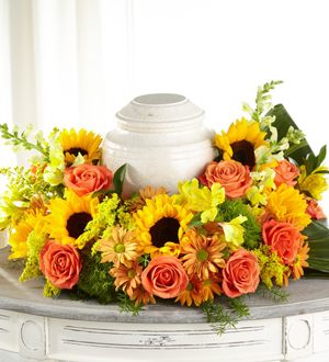The FTD® Faithful Sunflower™ Cremation Adornment