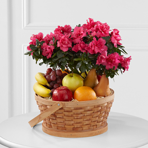 The FTD® Encircling Grace™ Fruit & Plant Basket