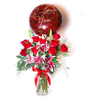 Classic Rose Lily Red Love Bundle