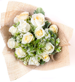 Stunning Rose Bouquet White