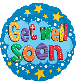Get Well Soon Stars And Brights Balloon