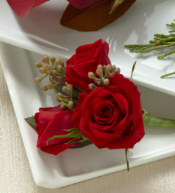 The FTD Red Spray Rose Boutonniere