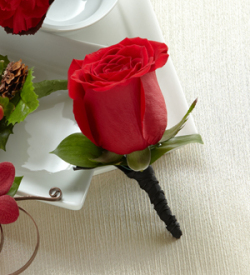 The FTD Red Rose Boutonniere