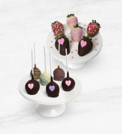 Dessert is Served Mother's Day Belgian Chocolate Dipped Berry & Cake Pop Combo
